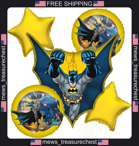 Batman foil palloncini bouquet - palloncini,
